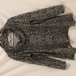 Philosophy Black and White Leopard Print Women's Top Size M